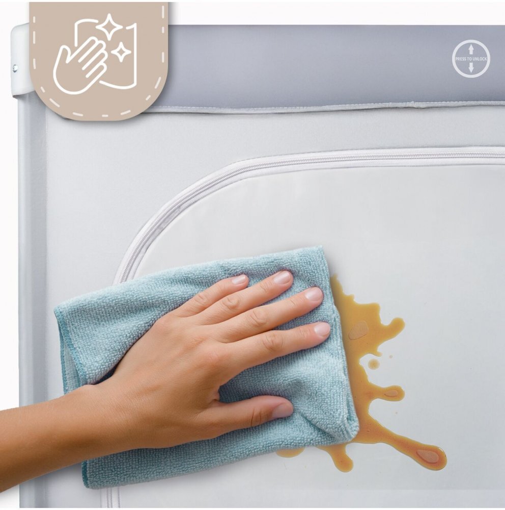 MalPlay Tarc de calatorie pentru copii 2 in 1 intrare cu fermoar roti cu frana cu 3 pereti din plasa pliabil cu saltea si geanta de transport incluse dimensiune 100 x 100 cm grey