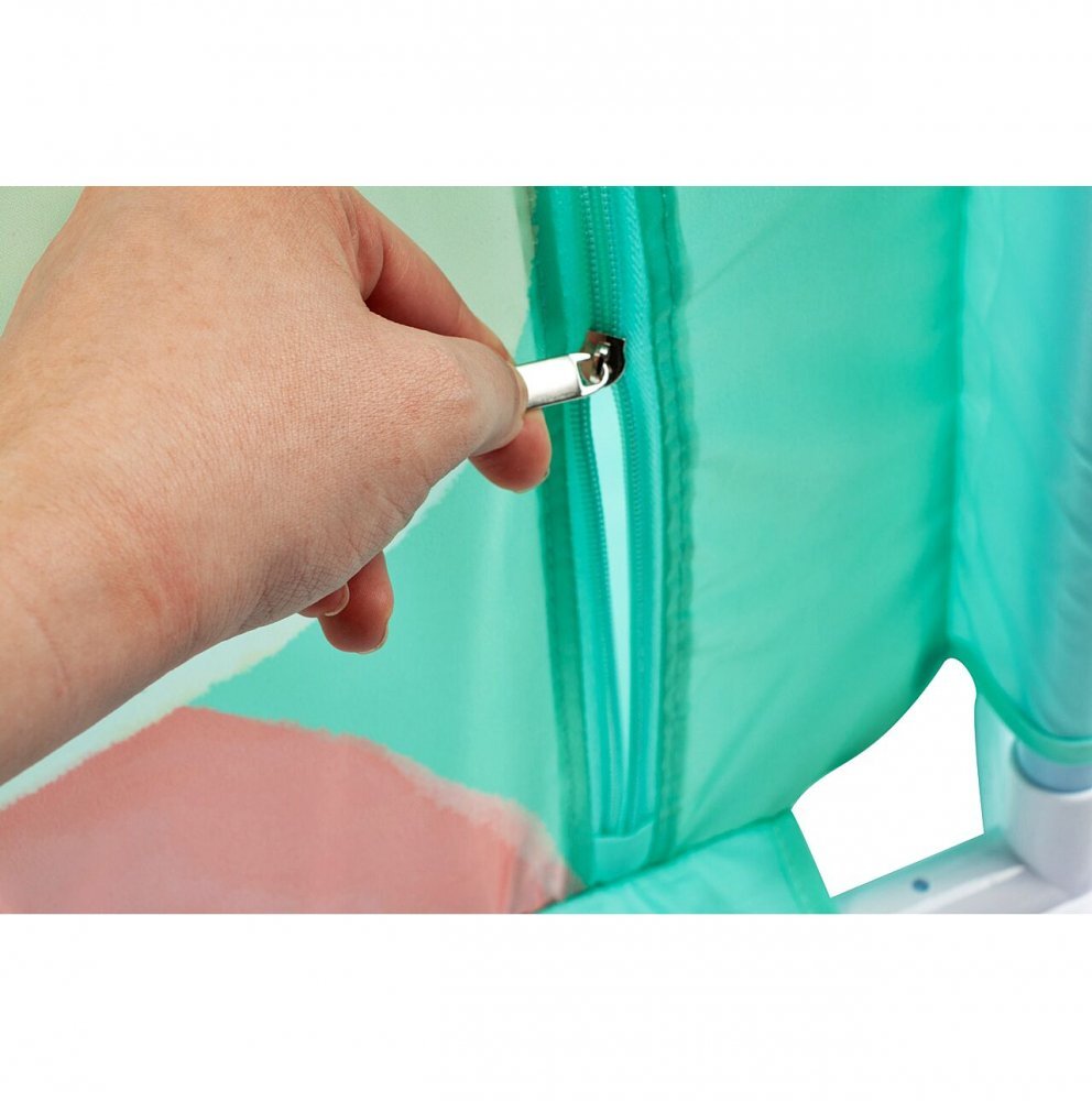 MalPlay Tarc de joaca pentru copii cu fermoar Blue 130 cm