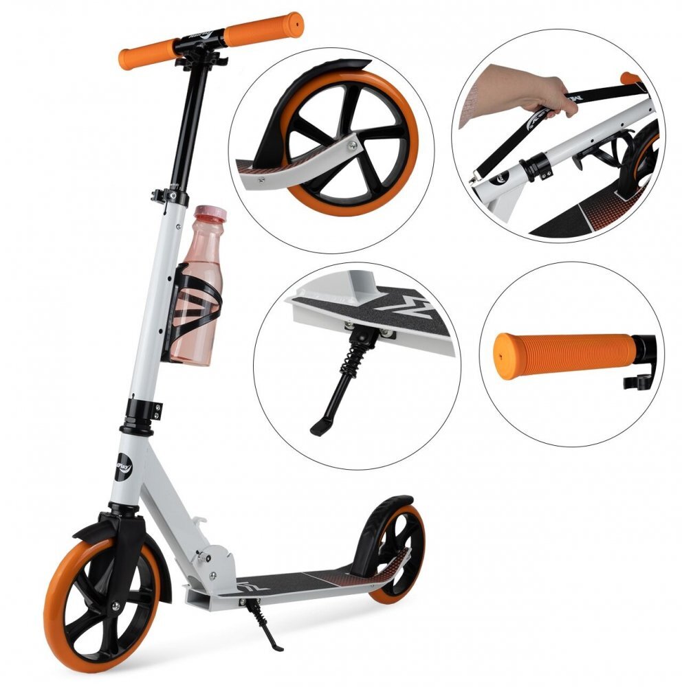 MalPlay Trotineta pliabila pentru copii Orange cadru din aluminiu curea de transport si suport pentru bidon incluse