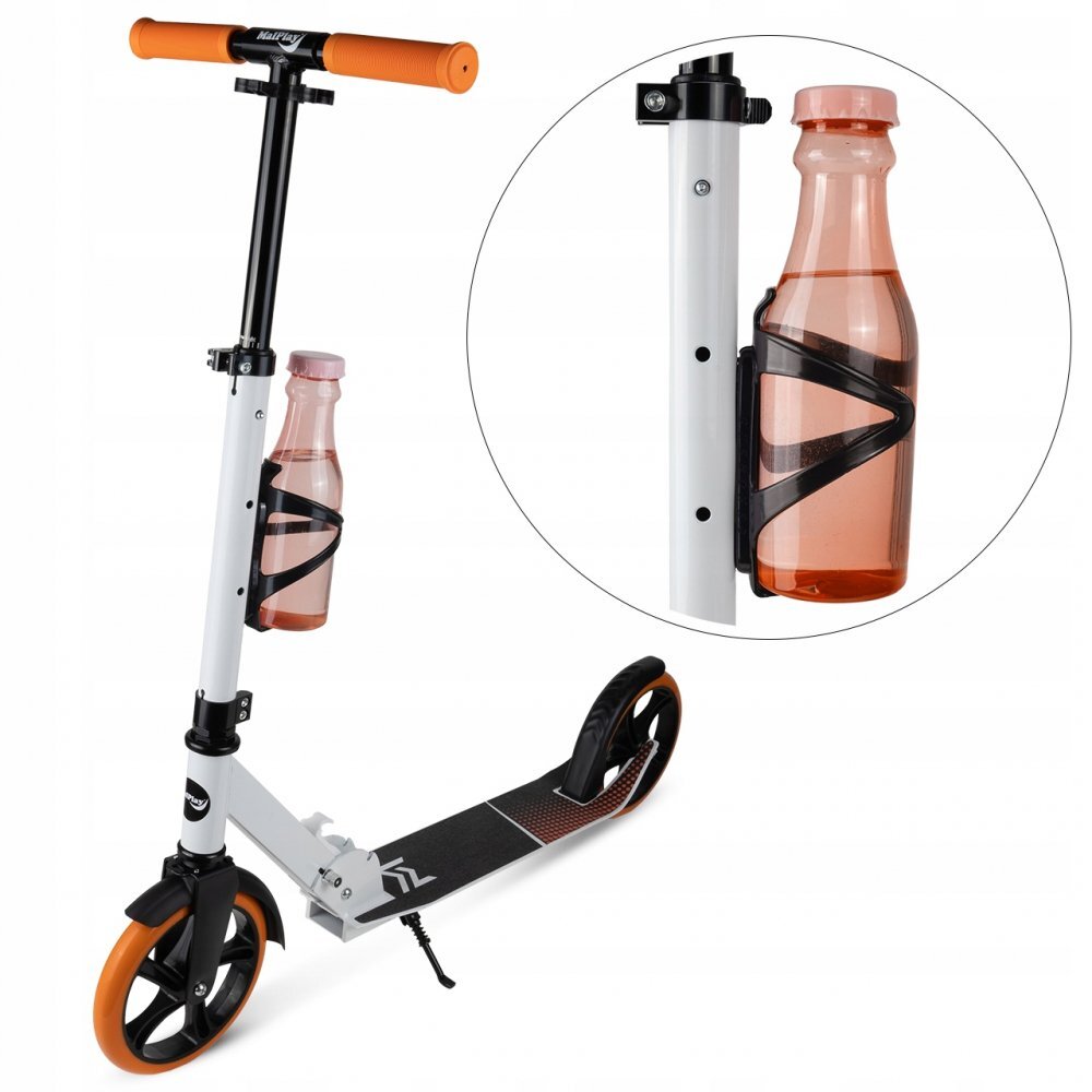MalPlay Trotineta pliabila pentru copii Orange cadru din aluminiu curea de transport si suport pentru bidon incluse