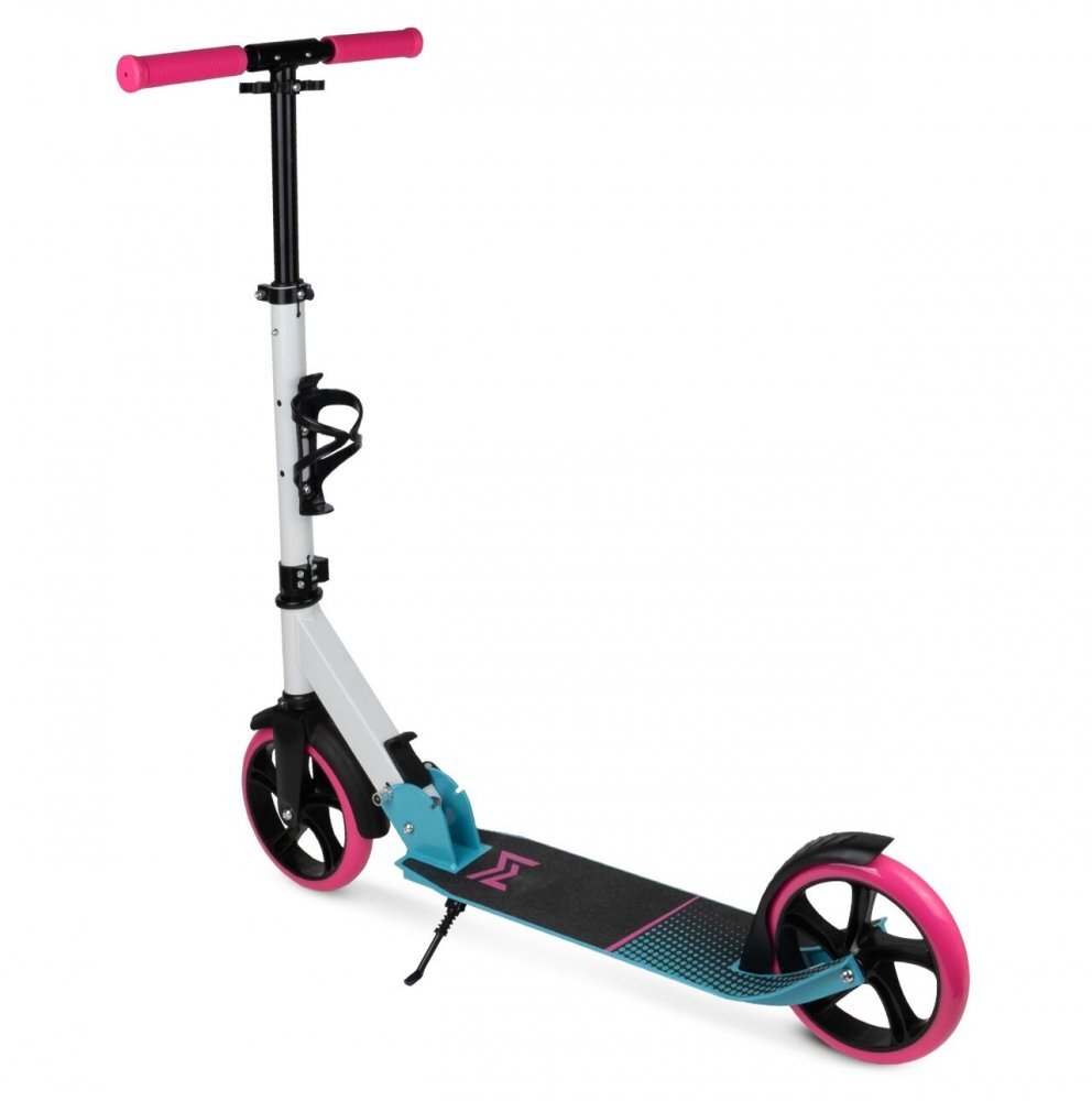 MalPlay Trotineta pliabila pentru copii Pink cadru din aluminiu curea de transport si suport pentru bidon incluse