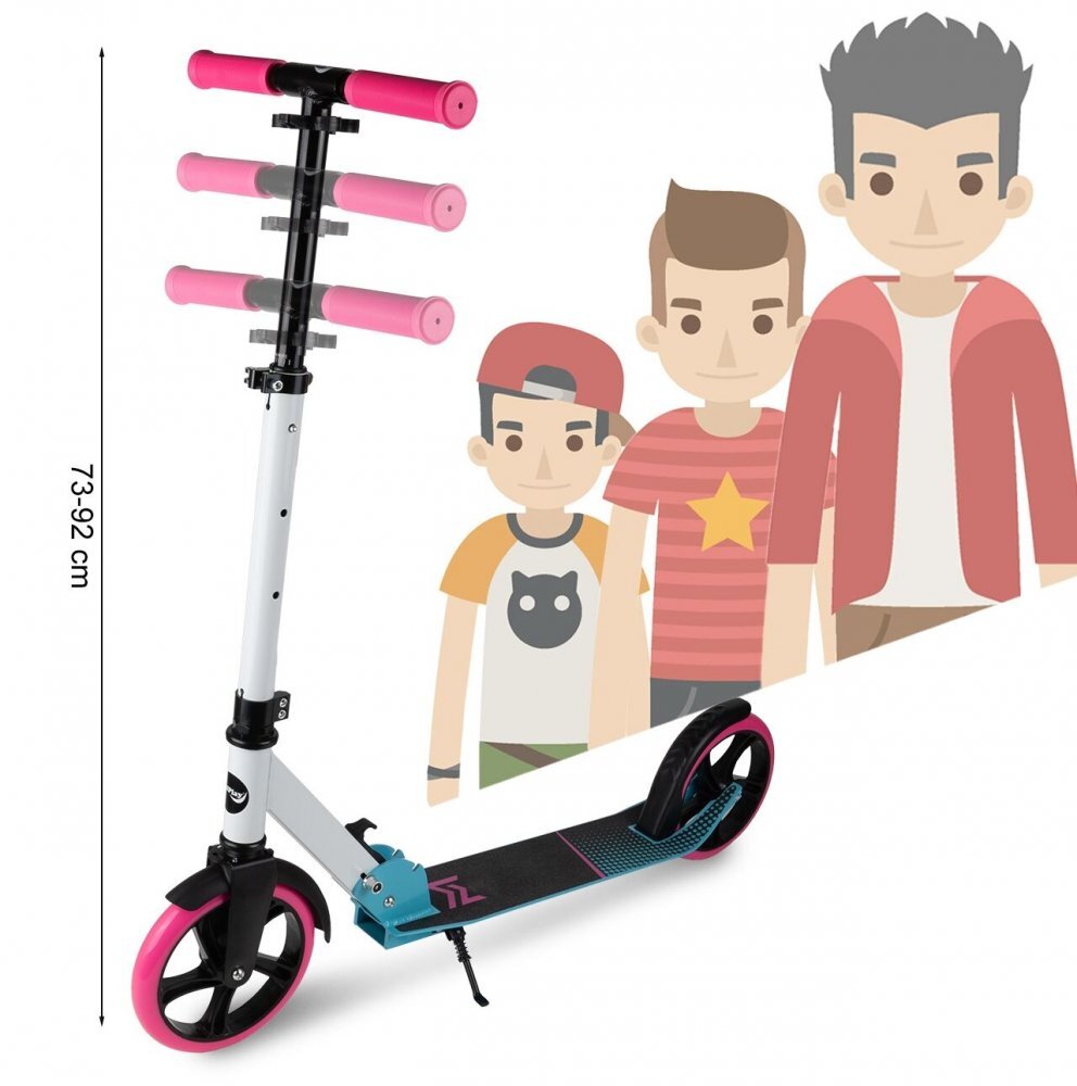 MalPlay Trotineta pliabila pentru copii Pink cadru din aluminiu curea de transport si suport pentru bidon incluse