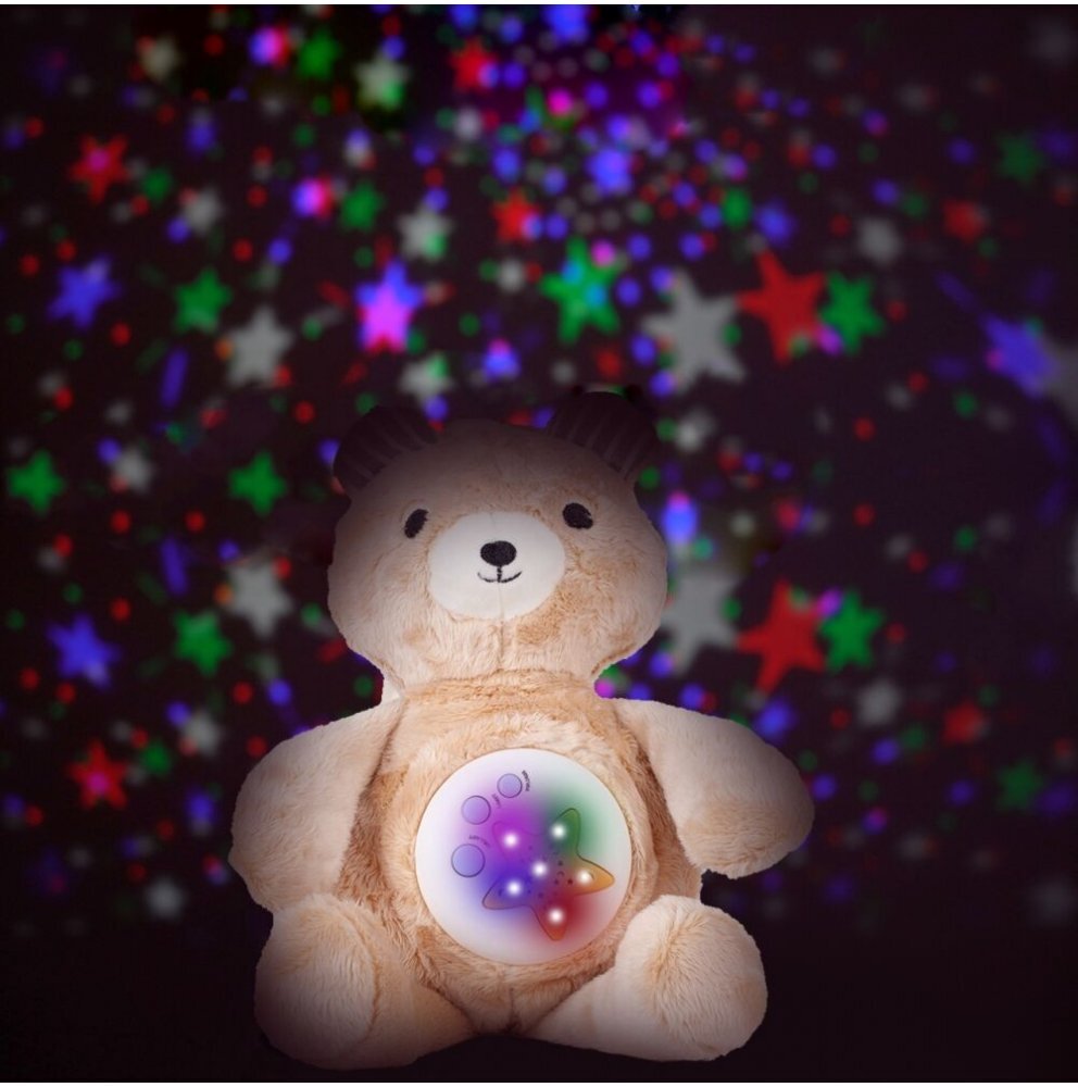 MalPlay Ursulet muzical de plus cu proiector de stele 35 cm Teddy Bear