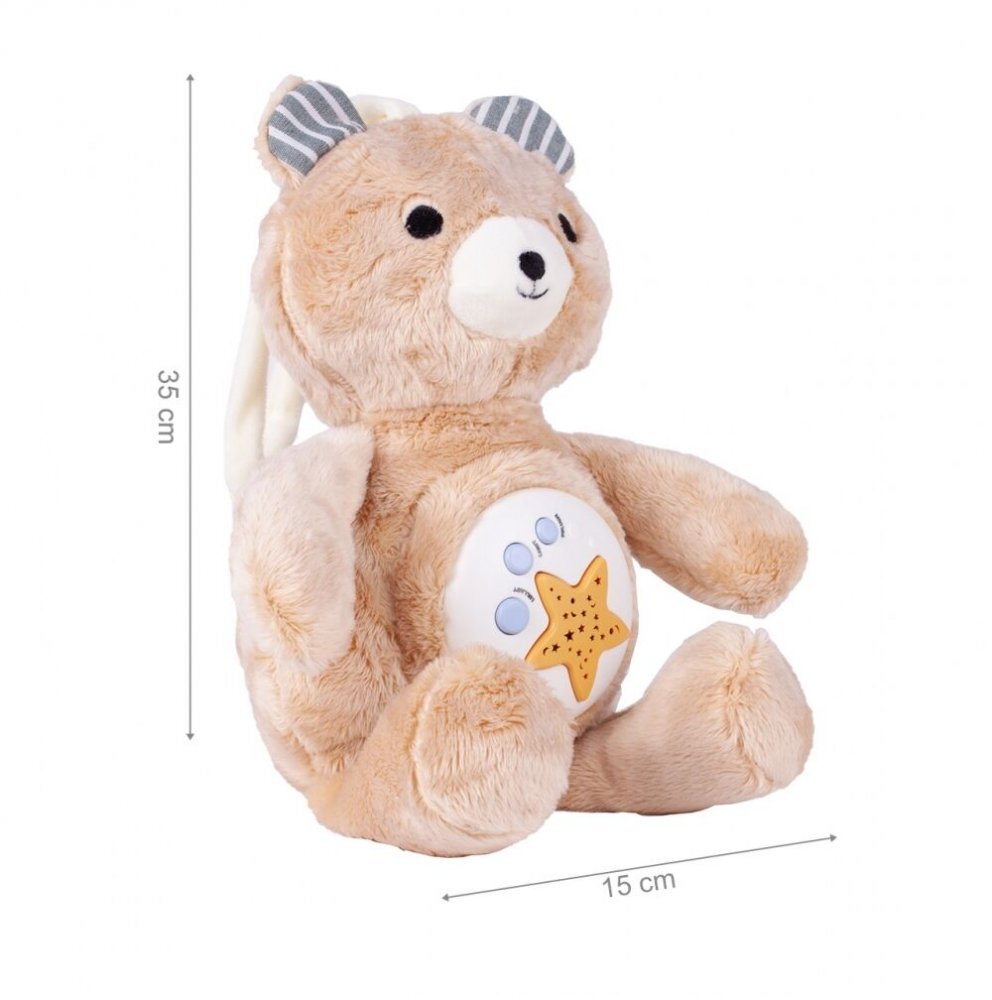 MalPlay Ursulet muzical de plus cu proiector de stele 35 cm Teddy Bear