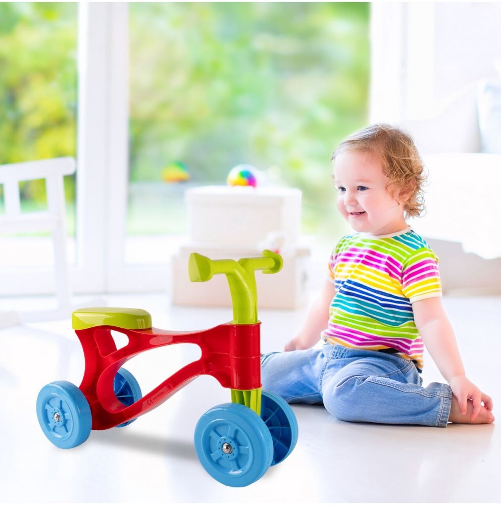 MalPlay Vehicul de echilibru fara pedale cu 4 roti multicolor de la 18 luni