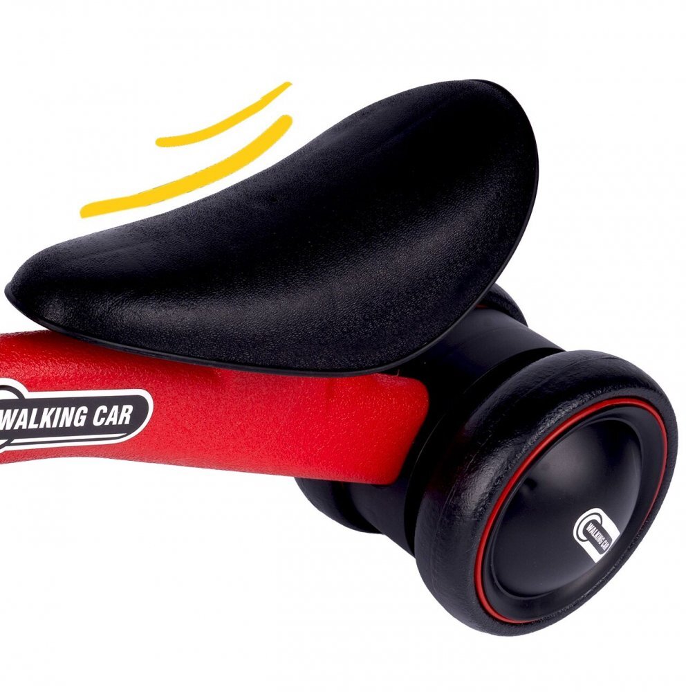 MalPlay Vehicul fara pedale pentru copii cu Saua moale si ergonomica Manere antiderapante greutate 1.75 kg dimensiune 35.5 x 18 x 49 Grow Future Baby Walker Red
