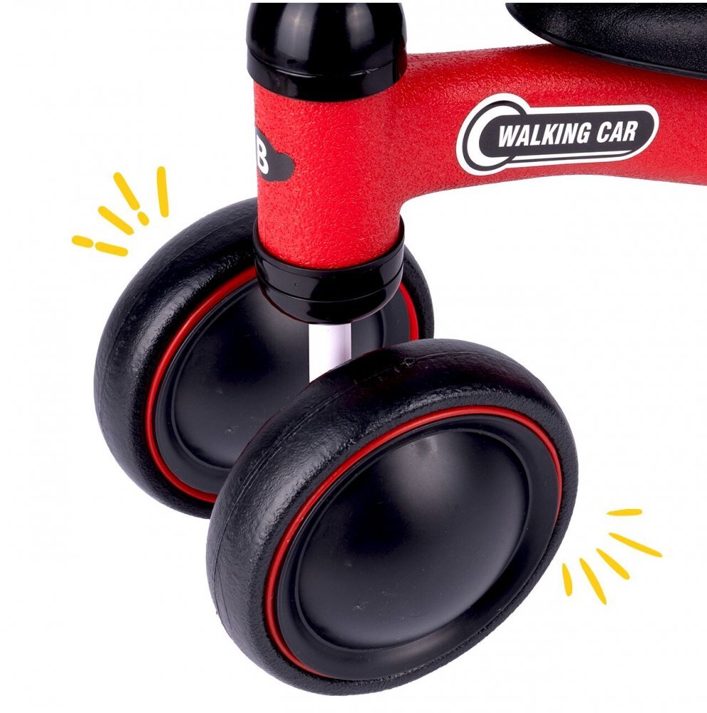 MalPlay Vehicul fara pedale pentru copii cu Saua moale si ergonomica Manere antiderapante greutate 1.75 kg dimensiune 35.5 x 18 x 49 Grow Future Baby Walker Red
