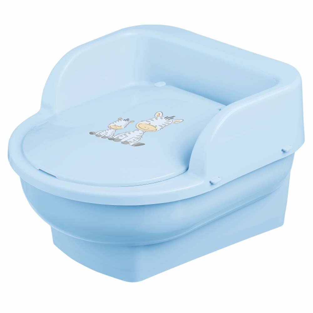 Maltex Baby Olita copii tip mini toaleta cu recipient detasabil Zebra Light Blue