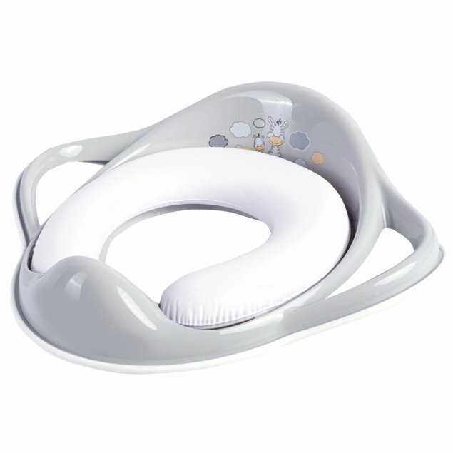 Maltex Baby Reductor toaleta antiderapant colac integrat moale Zebra Gri