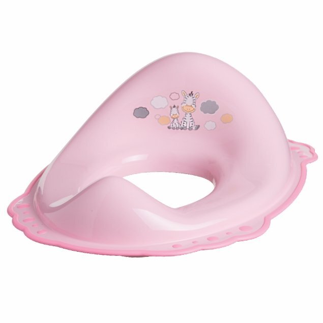 Maltex Baby Reductor toaleta copii antiderapant Zebra Light Pink