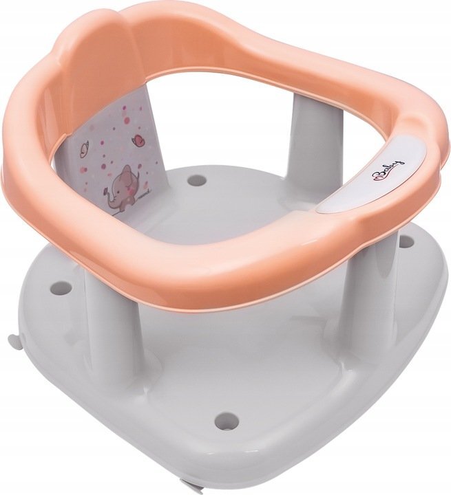 Maltex Baby Scaunel de baie pentru bebelusi Minimal Elephant Pinkfixare cu ventuzemargini rotunjite