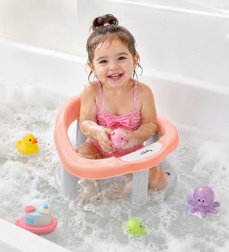 Maltex Baby Scaunel de baie pentru bebelusi Minimal Elephant Pinkfixare cu ventuzemargini rotunjite