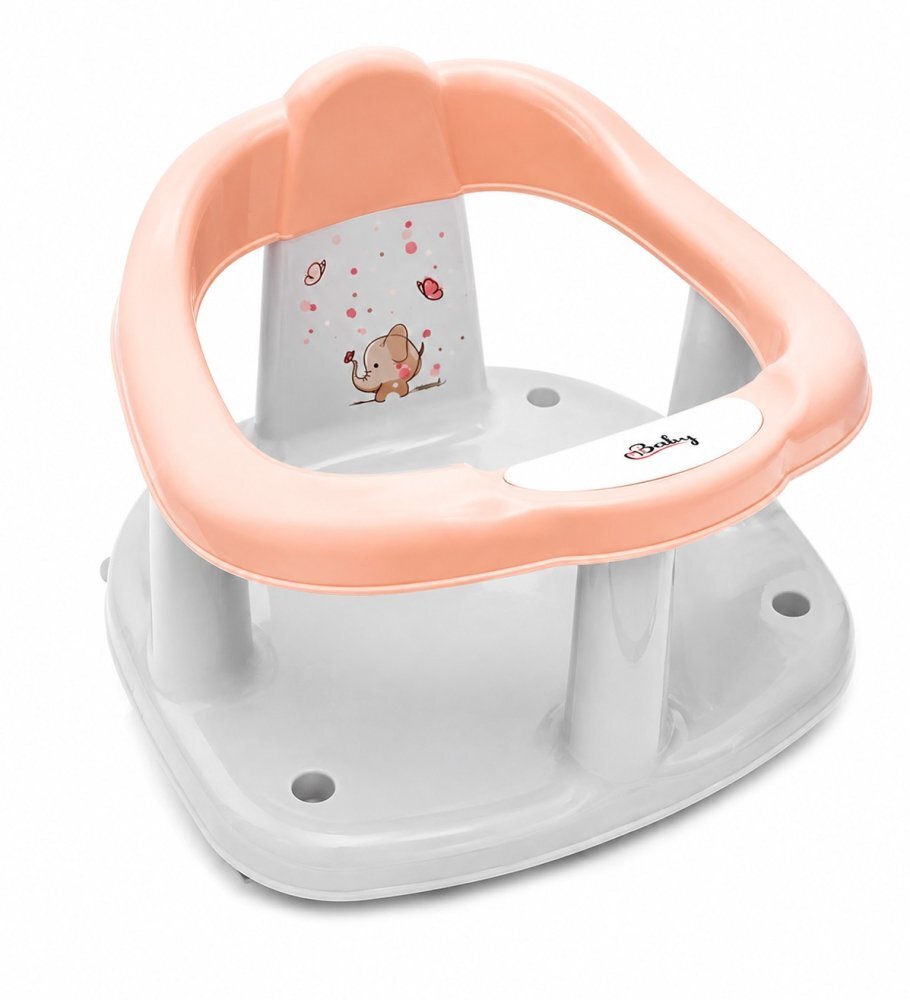 Maltex Baby Scaunel de baie pentru bebelusi Minimal Elephant Pinkfixare cu ventuzemargini rotunjite