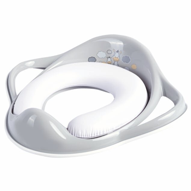 Maltex Baby Set reductor toaleta cu capac moale si inaltator antiderapant zebra gri