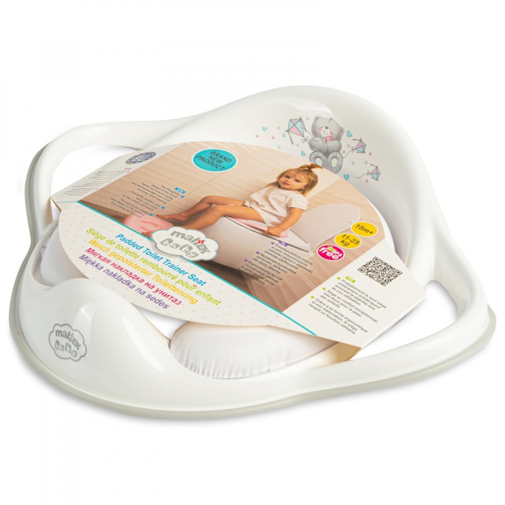Maltex Baby Set reductor toaleta cu capac moale si inaltator antiderapant zebra gri