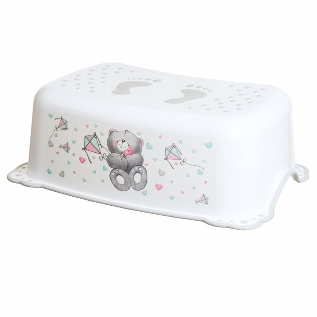 Maltex Baby Set reductor toaleta si inaltator baie antiderapant Bear Alb