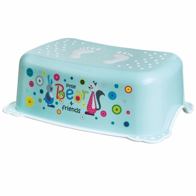 Maltex Baby Set reductor toaleta si inaltator baie antiderapant Bear and Friends Mint