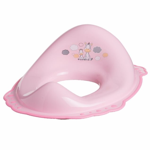 Maltex Baby Set reductor toaleta si inaltator baie antiderapant Zebra Roz