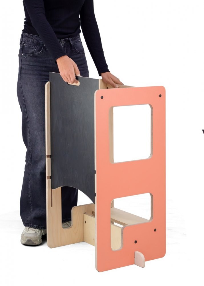 MamaToyz Turn de invatare multifunctional Kule Flip Roz utilizabila ca masa sau platforma de joaca