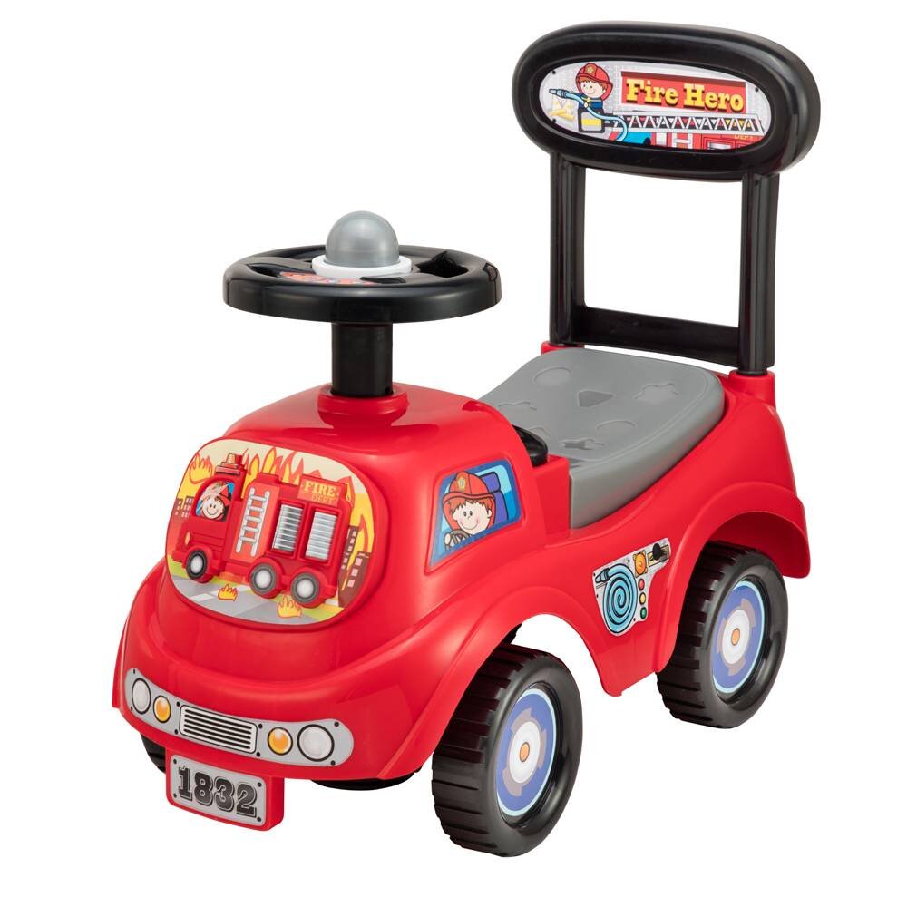 Mandelli Ride-On pentru copii fara pedale rosu actionat cu picioarele recoamndat copiilor intre 1 si 3 ani spatiu de depozitare sub scaun