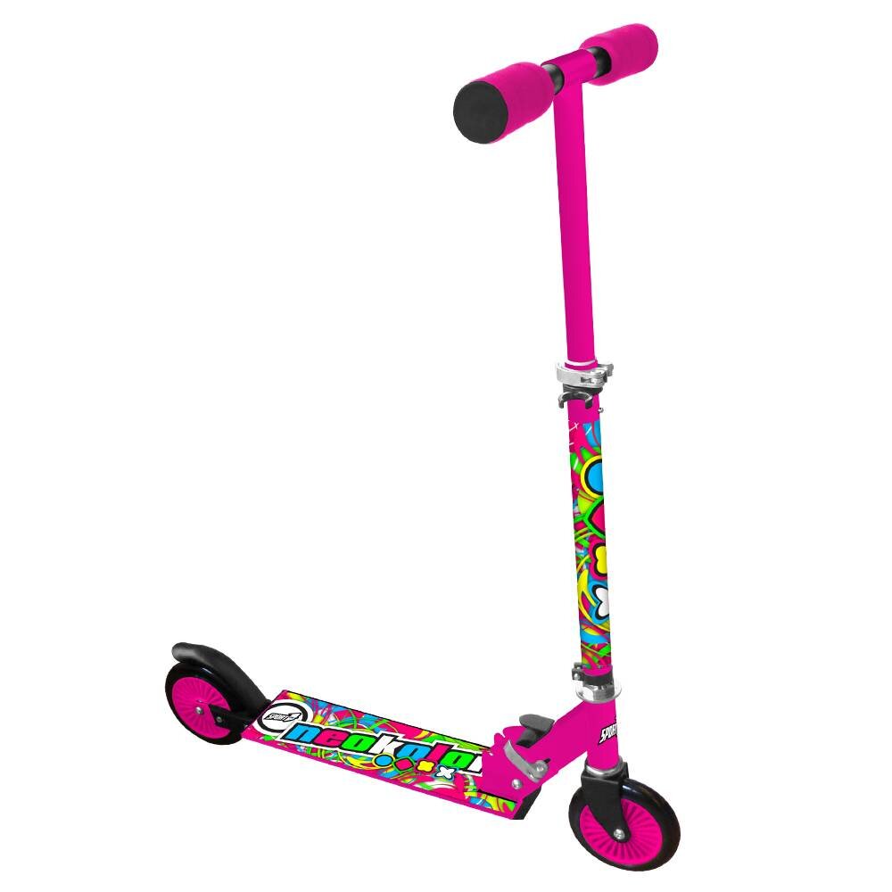 Mandelli Trotineta Neokolor roz cadru din aluminiu ghidon reglabil greutate admisa 50 kg