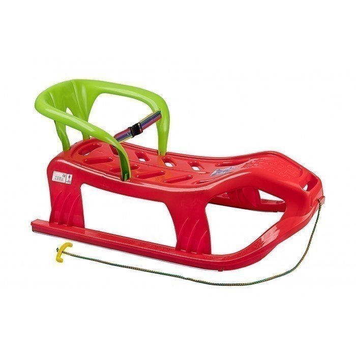 Marmat Saniuta din plastic 90cm Snow Star cu spatar Rosie