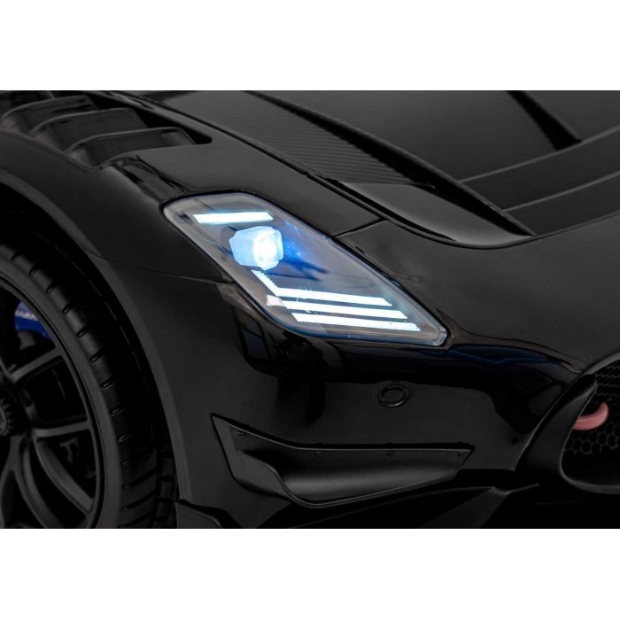 Maserati Masinuta electrica pentru copii MC20 GT2 negru 110W cu telecomanda pornire lenta suspensii panou audio scaun piele si roti din spuma Eva