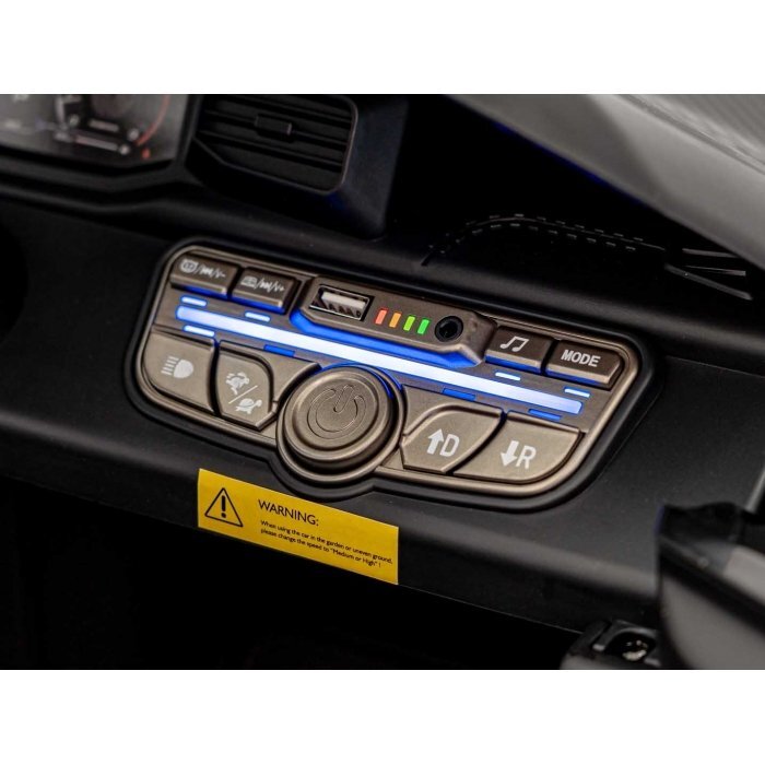 Maserati Masinuta electrica pentru copii MC20 GT2 negru 110W cu telecomanda pornire lenta suspensii panou audio scaun piele si roti din spuma Eva
