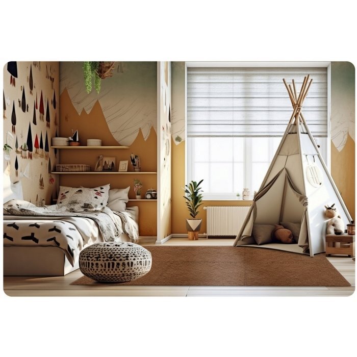 Massido Salteluta de joaca multifunctionala tip puzzle 180 x 120 cm 650102 Maro