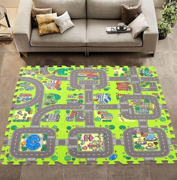Matadi Covor puzzle din spuma EVA 90x90cm City Circuit