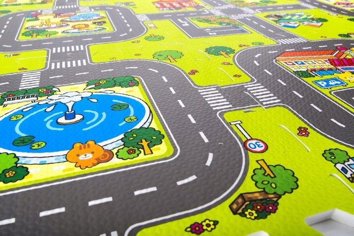 Matadi Covor puzzle din spuma EVA 90x90cm City Circuit