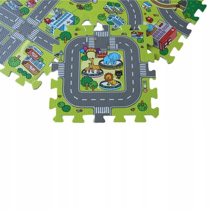 Matadi Covor puzzle din spuma EVA 90x90cm City Circuit