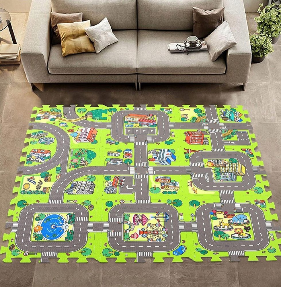 Matadi Covor puzzle din spuma EVA 90x90cm City Circuit