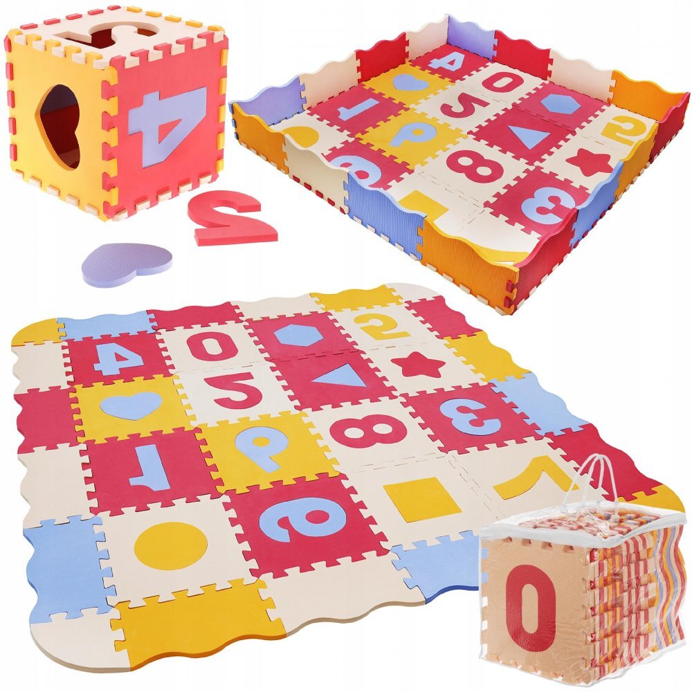 Matadi Covor puzzle multifunctional din spuma EVA cu 36 elemente 142x142x1.4 cm Numbers