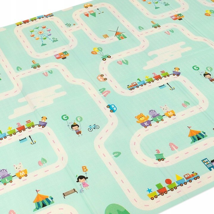 Matadi Covoras educational din spuma XPE cu doua fete 180x200 cm Animals Road