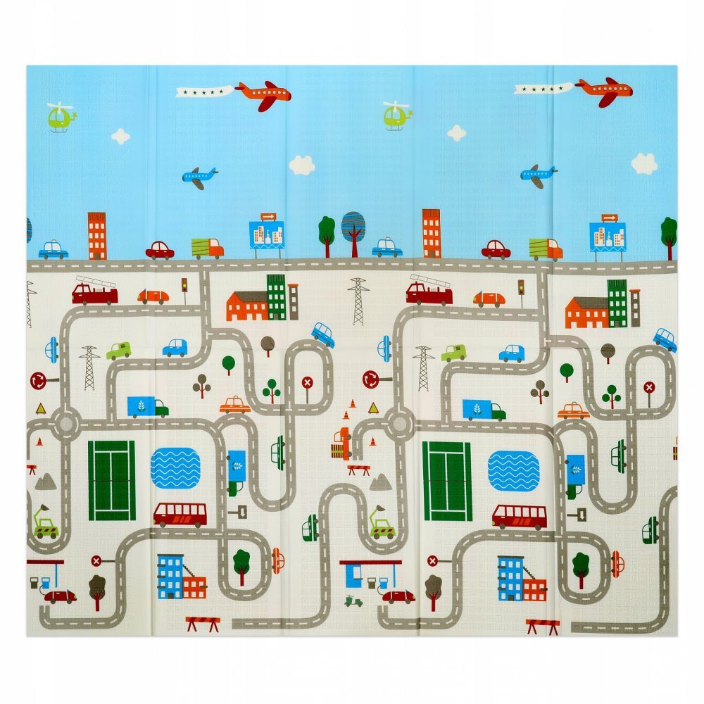 Matadi Covoras educational din spuma XPE cu doua fete 180x200 cm Dino Road