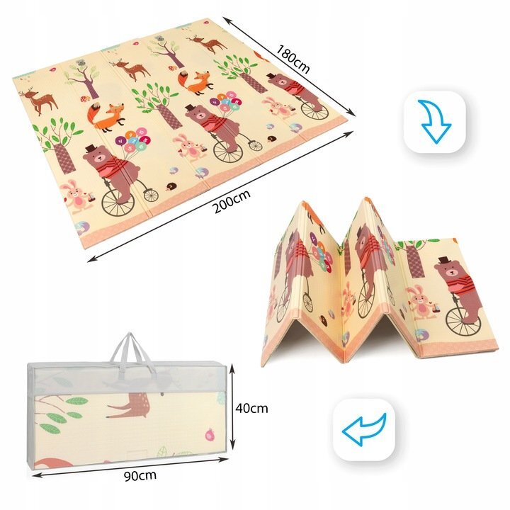 Matadi Covoras educational din spuma XPE cu doua fete 180x200 cm Road Teddy