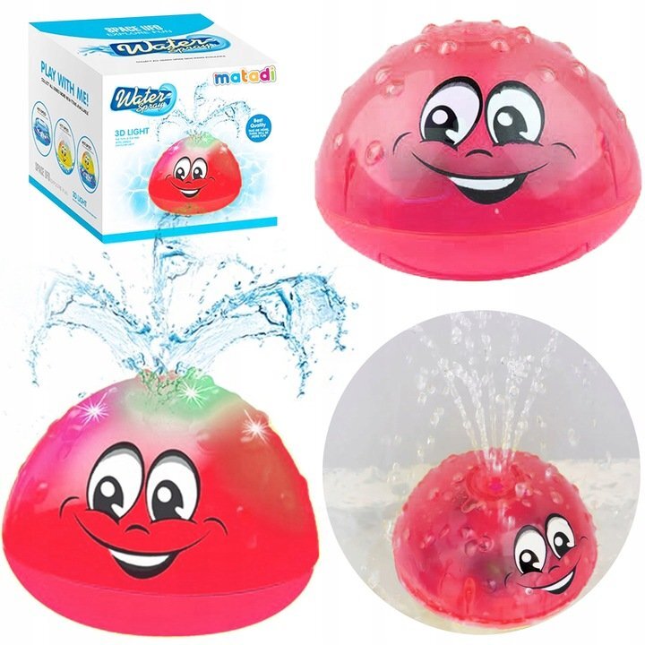 Matadi Jucarie de baie Fantana arteziana cu luminite 10 cm Pink