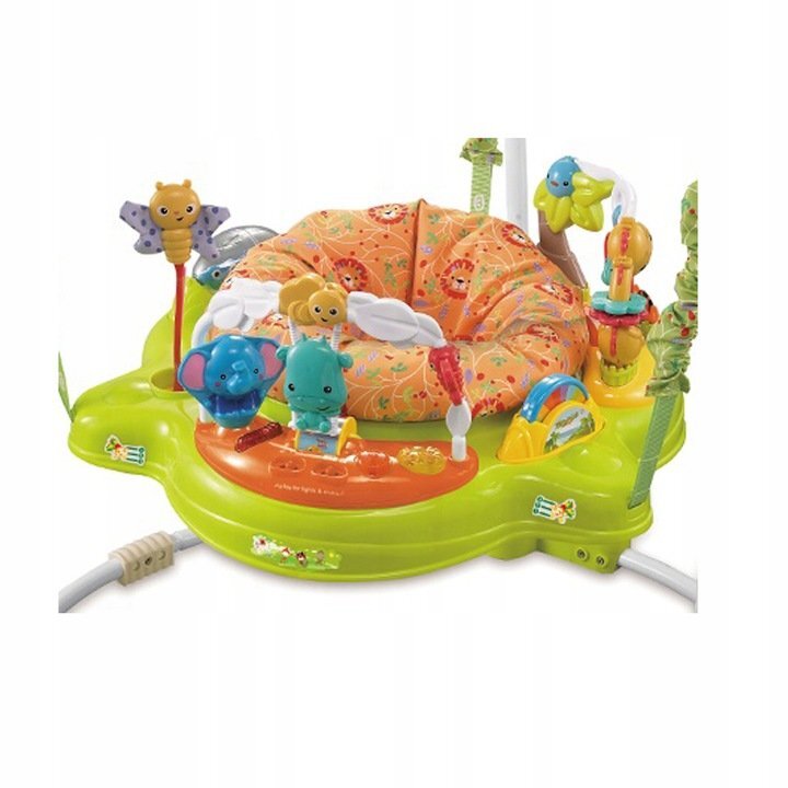 Matadi Jumper interactiv pentru copii Green cu lumini si sunete sezut rotativ 360 inaltime ajustabila dimensiune 95 x 72 x 72 cm