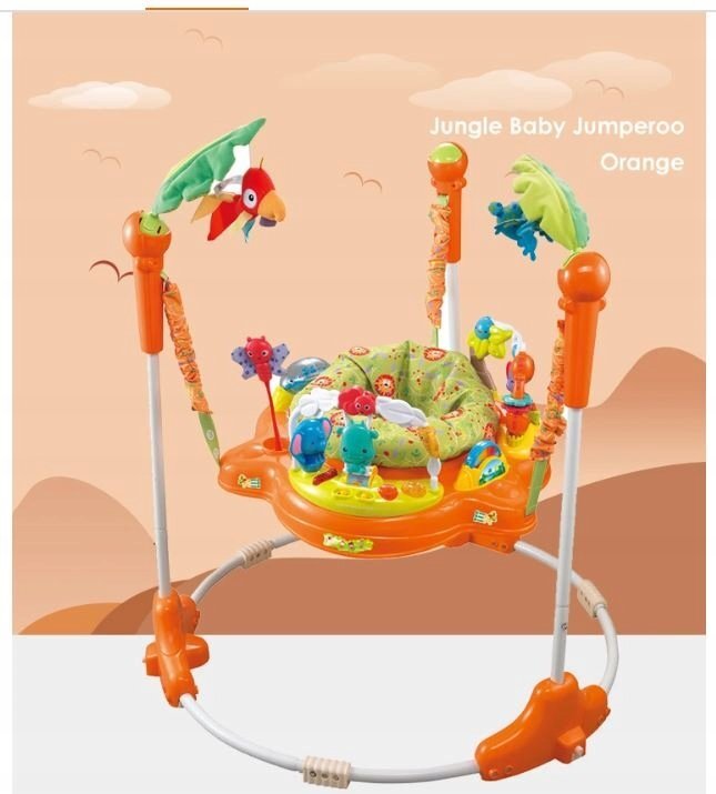 Matadi Jumper interactiv pentru copii Orange cu lumini si sunete sezut rotativ 360 inaltime ajustabila dimensiune 95 x 72 x 72 cm