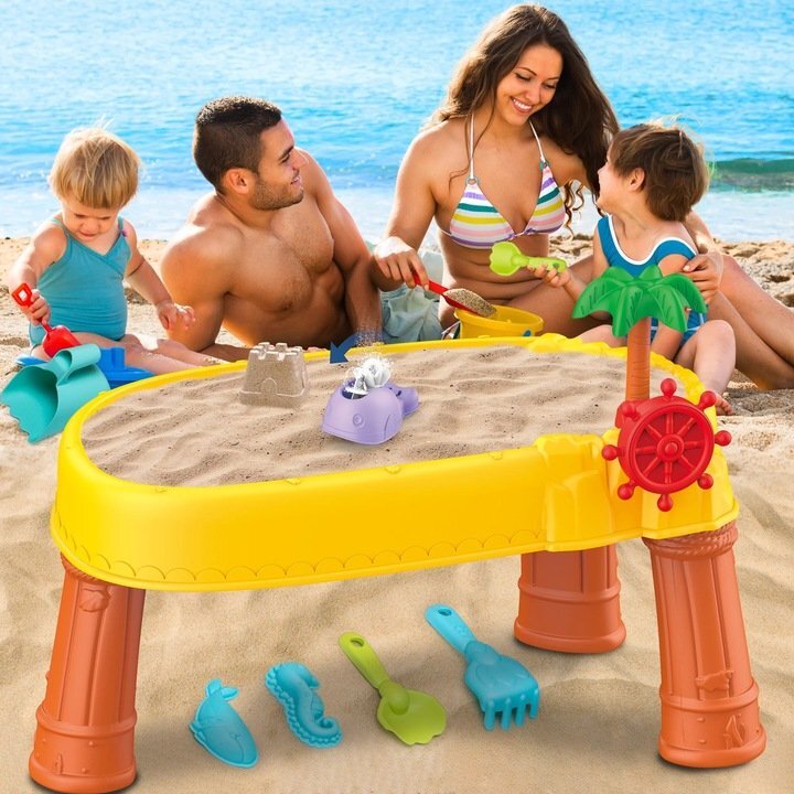 Matadi Masuta de activitati pentru apa si nisip cu accesorii specifice incluse dimensiune 60 x 36 x 40 cm