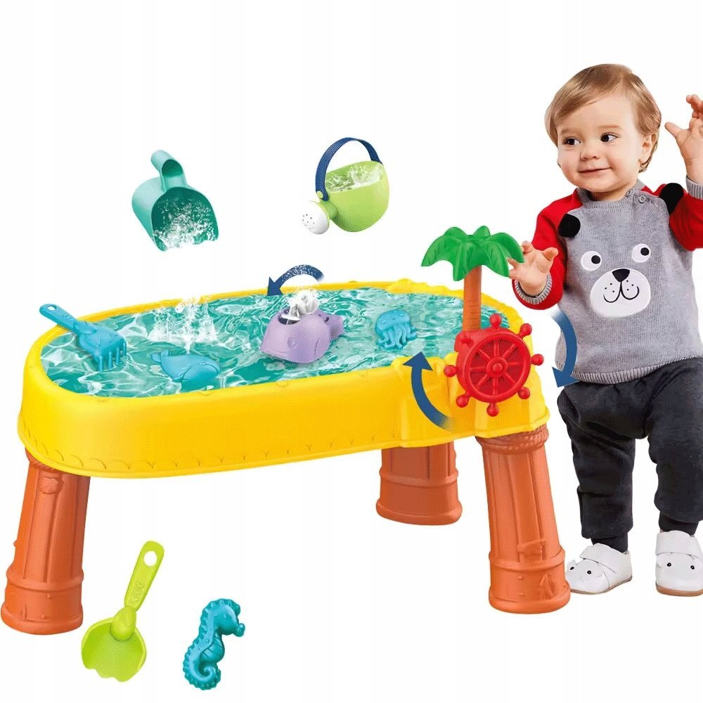 Matadi Masuta de activitati pentru apa si nisip cu accesorii specifice incluse dimensiune 60 x 36 x 40 cm