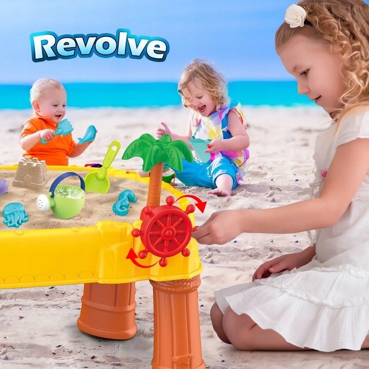 Matadi Masuta de activitati pentru apa si nisip cu accesorii specifice incluse dimensiune 60 x 36 x 40 cm