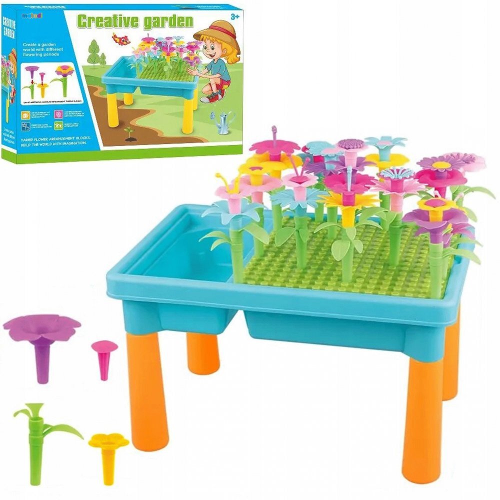 Matadi Masuta de creatie cu activitati 2-in-1 Creative Gardenutilizare versatilaaccesorii constructie incluse