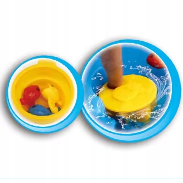 Matadi Masuta de joaca cu apa si joc de indemanare copii 2in1 Fishing cu 2 unditepestisori si recipiente inclusemecanism tip moara de apa