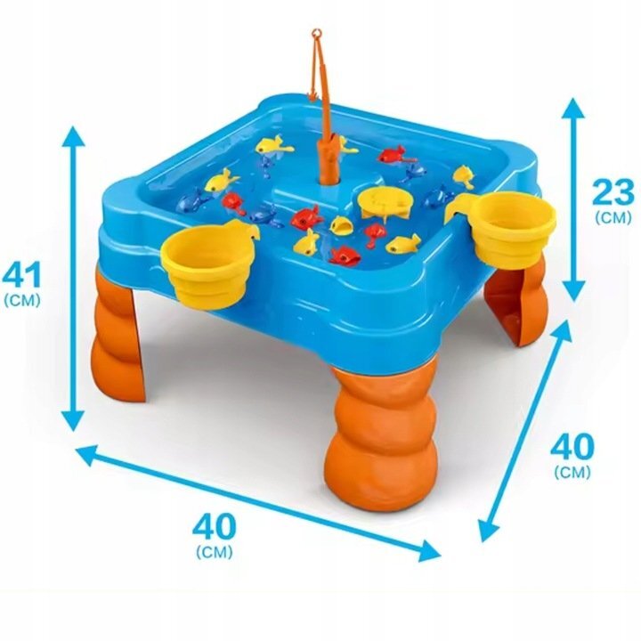Matadi Masuta de joaca cu apa si joc de indemanare copii 2in1 Fishing cu 2 unditepestisori si recipiente inclusemecanism tip moara de apa