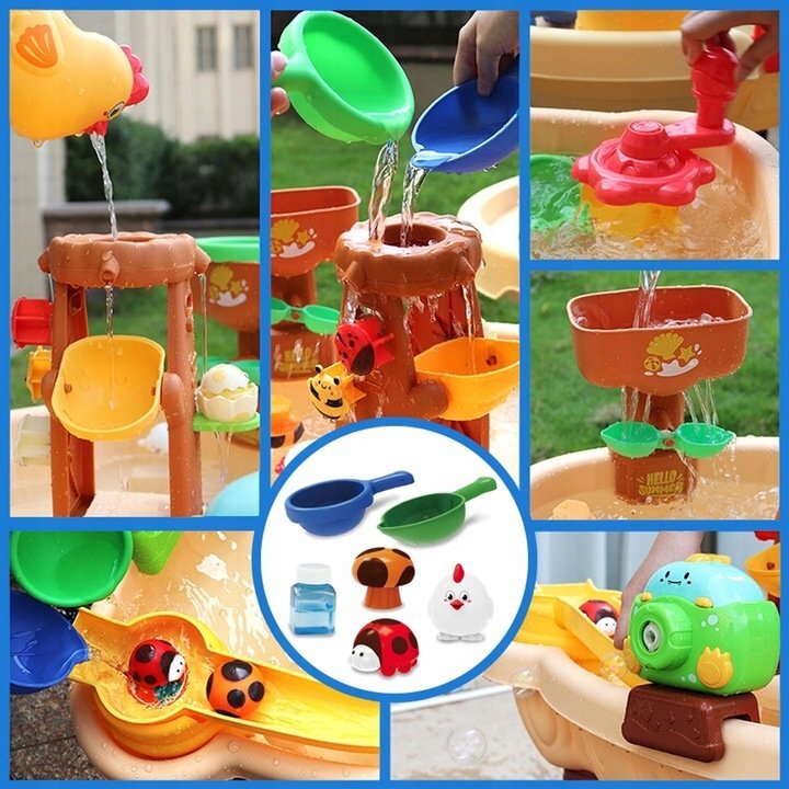 Matadi Masuta de joaca cu apa si nisip 2in1 baloane de sapun Summer Watter Bubble
