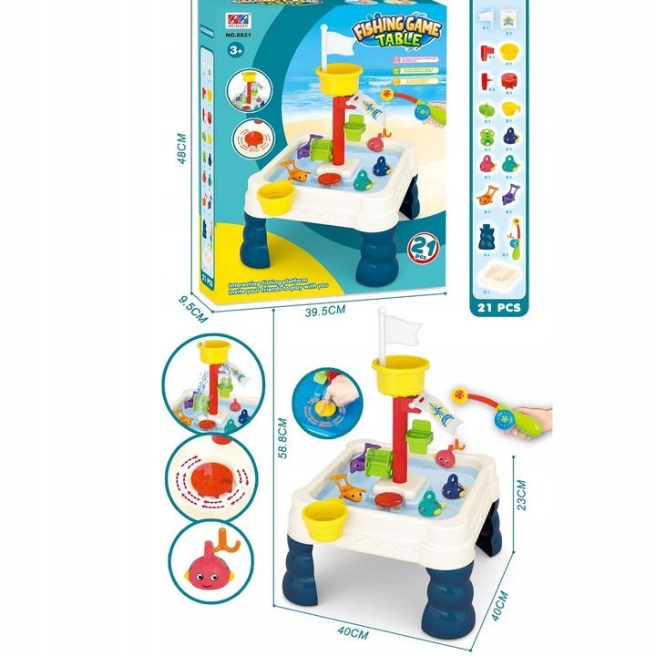 Matadi Masuta de pescuit interactiva cu apa si nisip Fishing Table