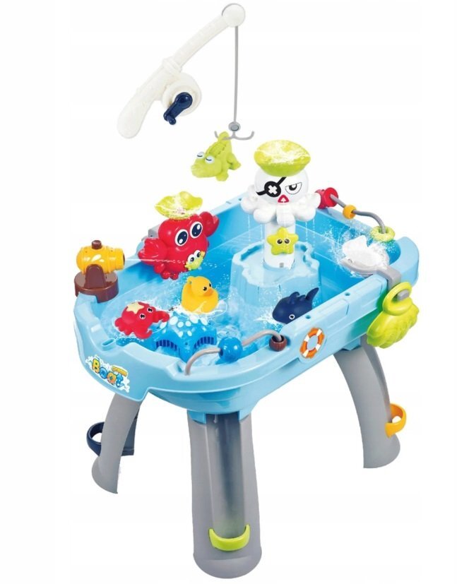 Matadi Masuta interactiva copii cu apa si nisip Corabia piratilor include unditagenerator de valuritun de apamoara de apa si figurine marinedimensiune 48x53x63 cm
