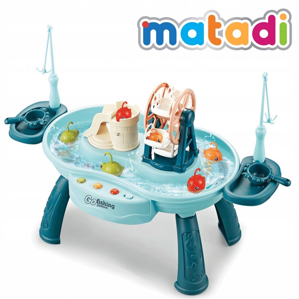 Matadi Masuta interactiva de pescuit cu muzica si moara de apa Go Fishing Bue